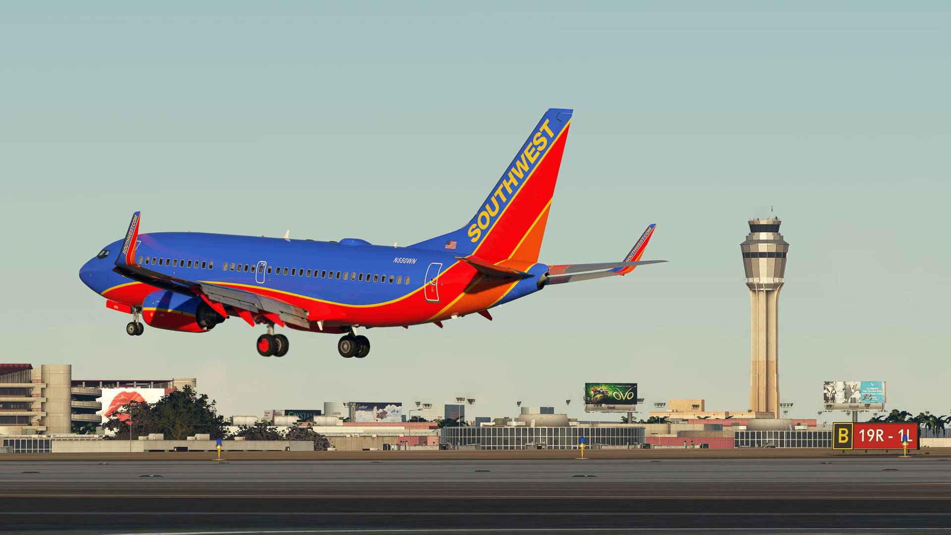 Southwest Airlines Plane Take Off Background