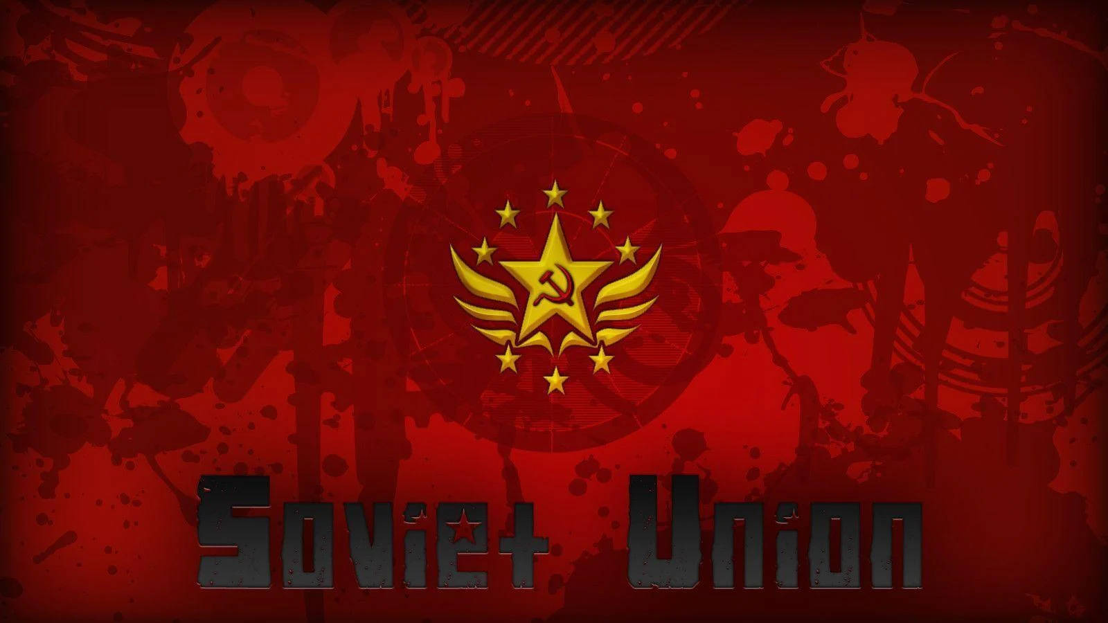 Soviet Union Flag Logo With Stars Background