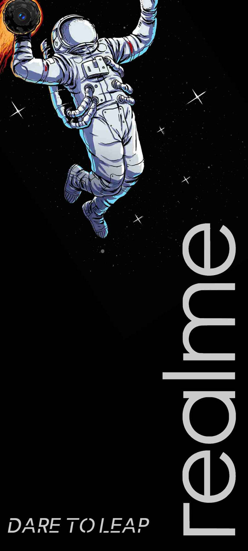 Space Adventure With Realme 6 Punch Hole Background