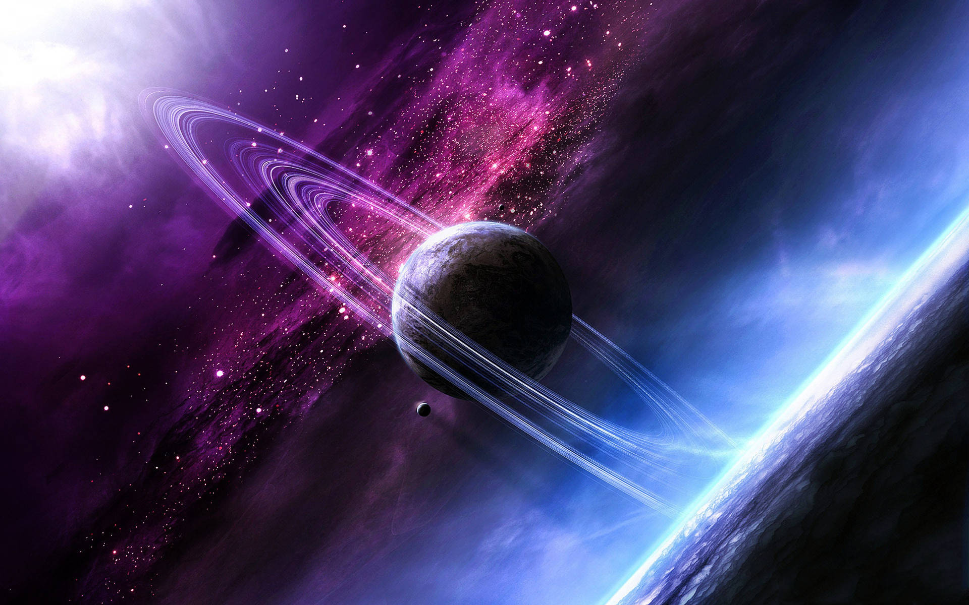 Space Aesthetic Planet Saturn Background
