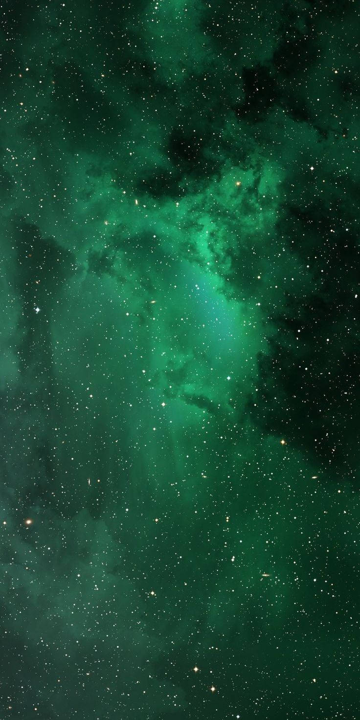 Space And Stars Green Iphone Background