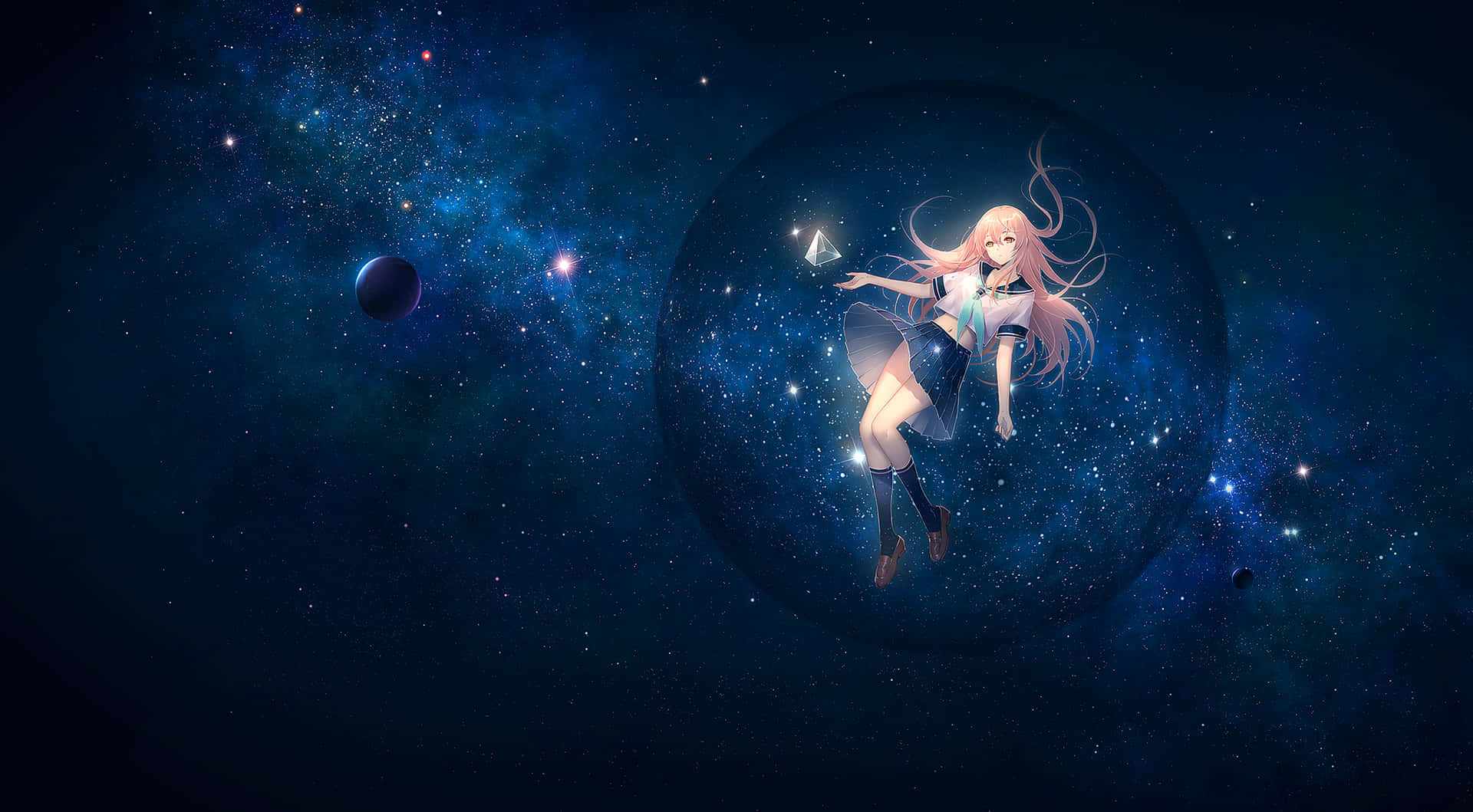 Space Anime Futuristic Background