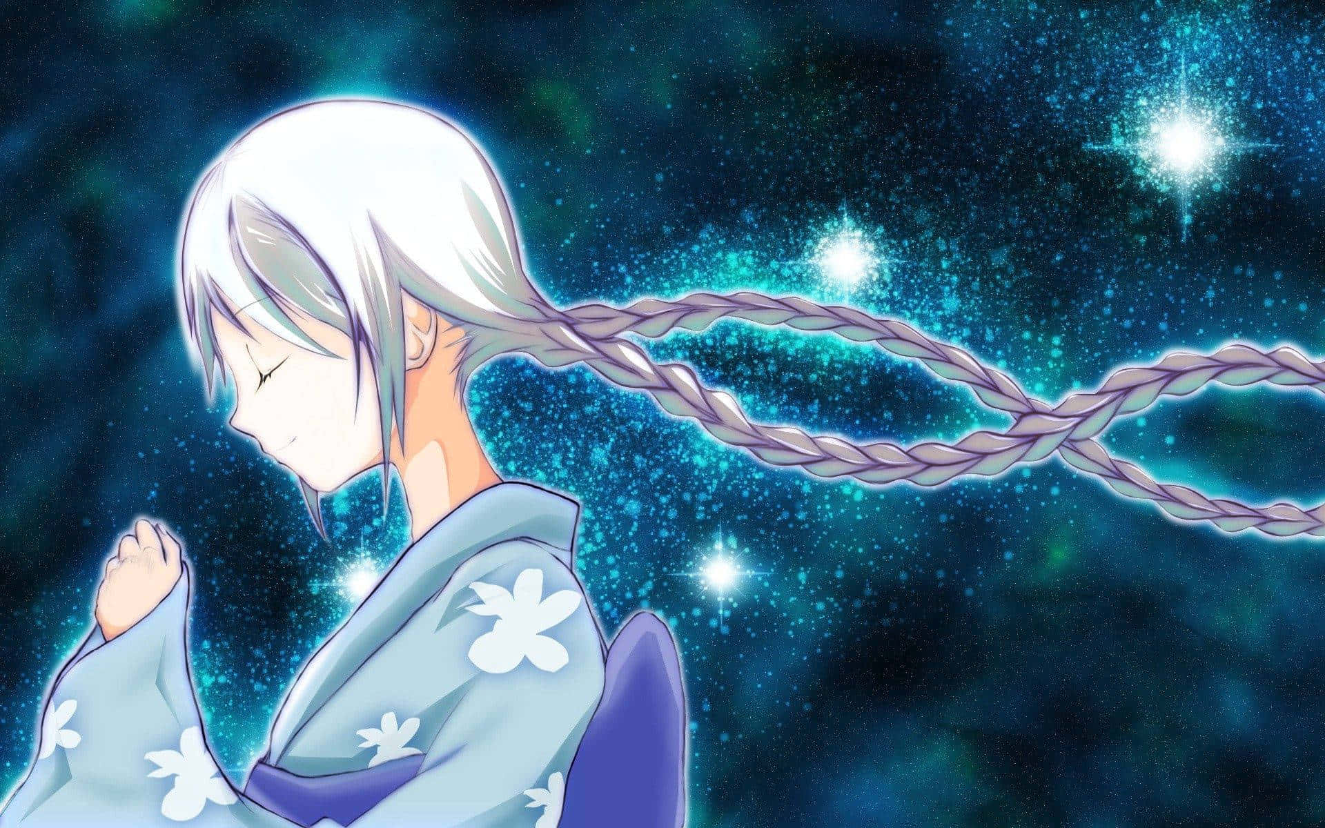 Space Anime Girl In Kimono