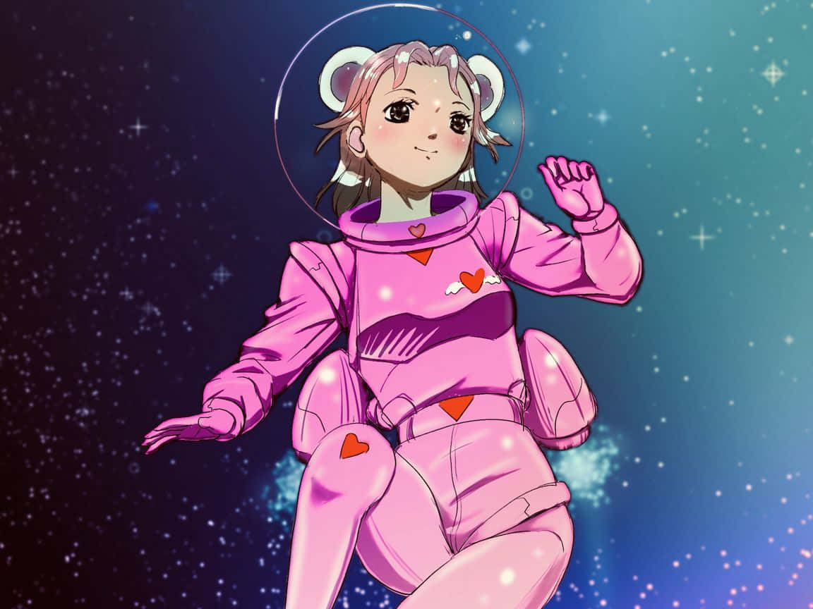 Space Anime Girl Space Suit