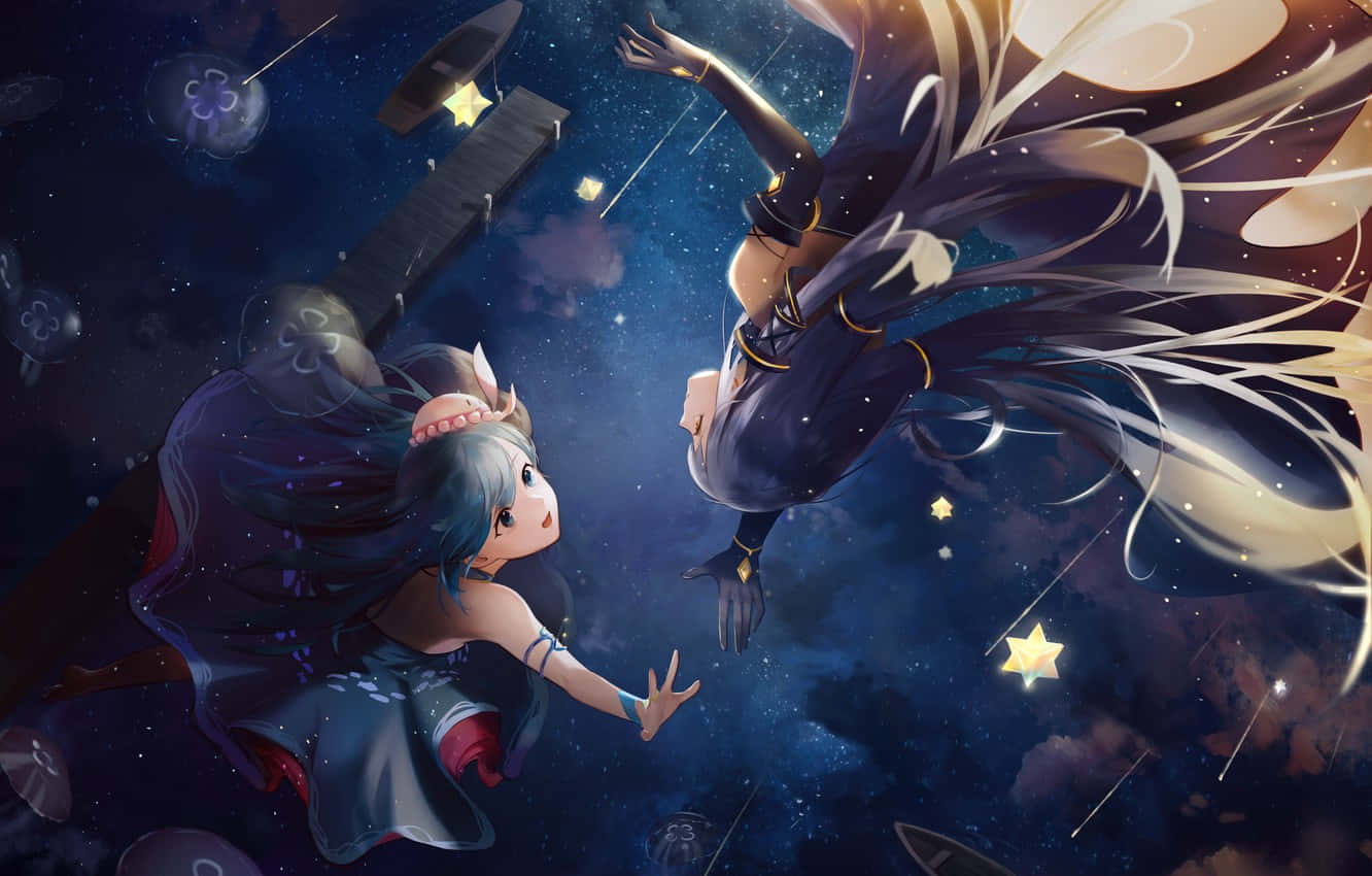 Space Anime Haiyi Stardust Vocaloid Background