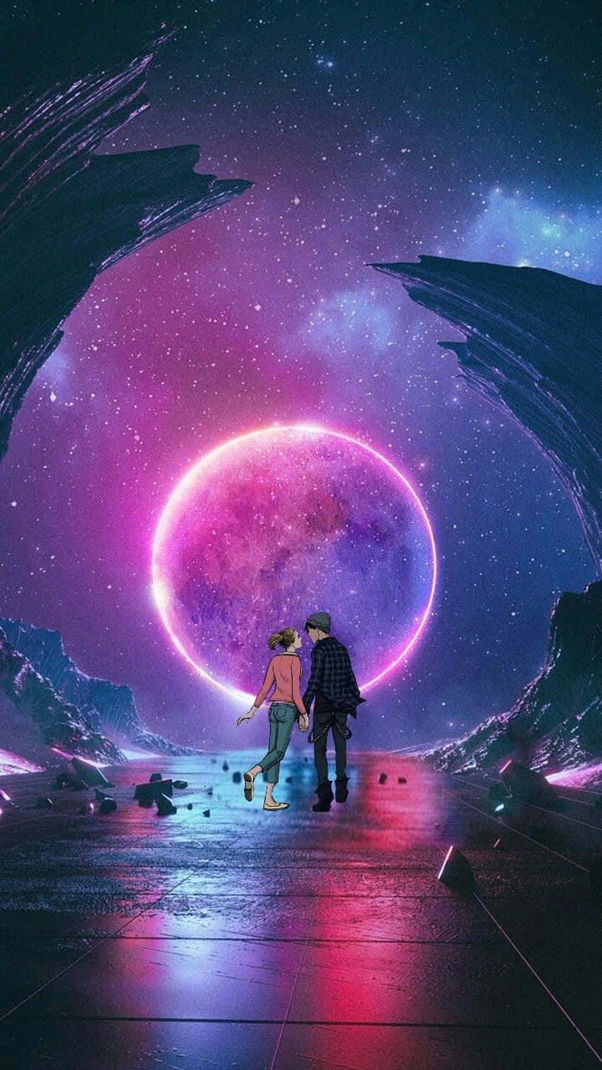 Space Anime Imagine Dragons Next To Me Background