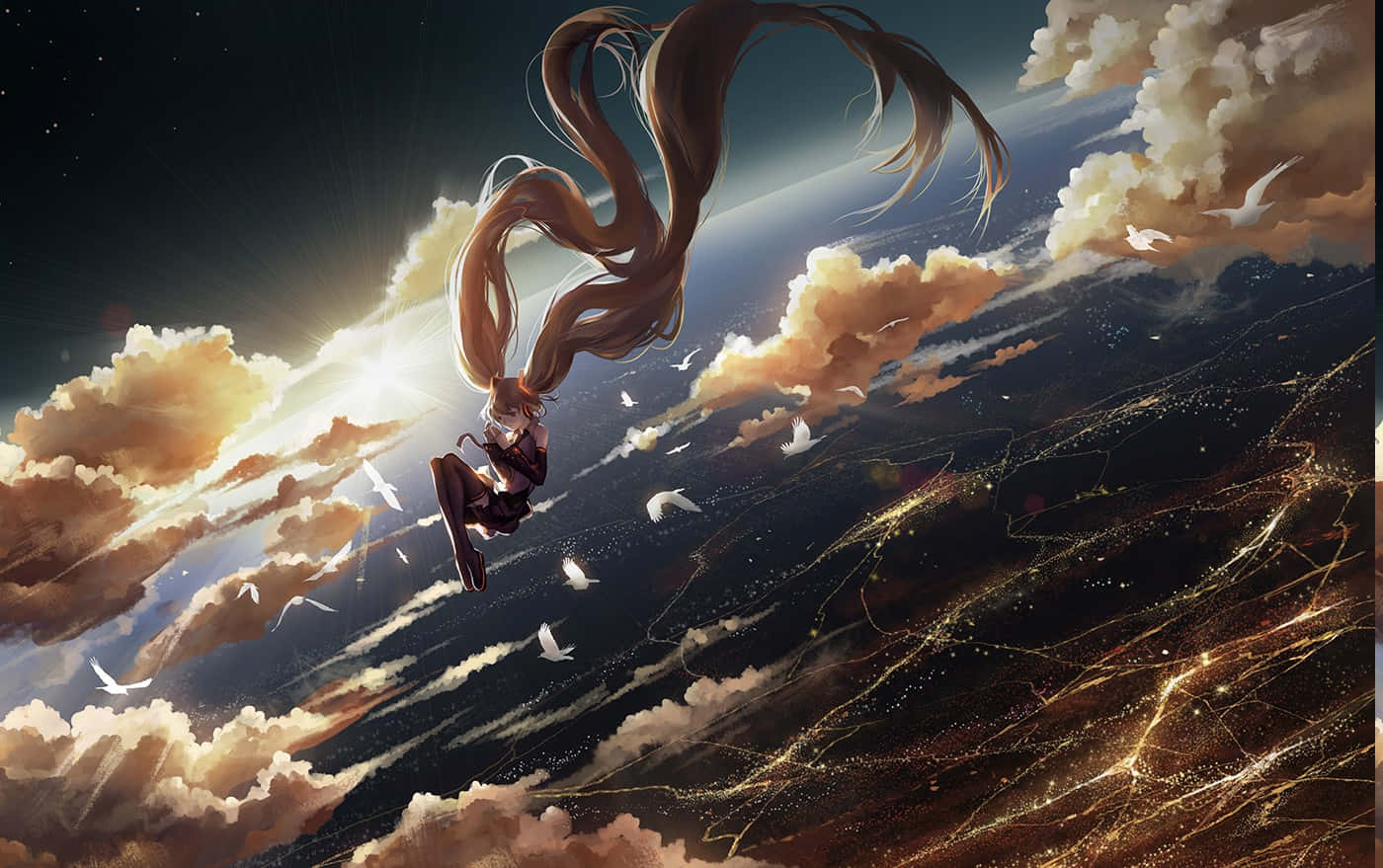 Space Anime Vocaloid Hatsune Miku