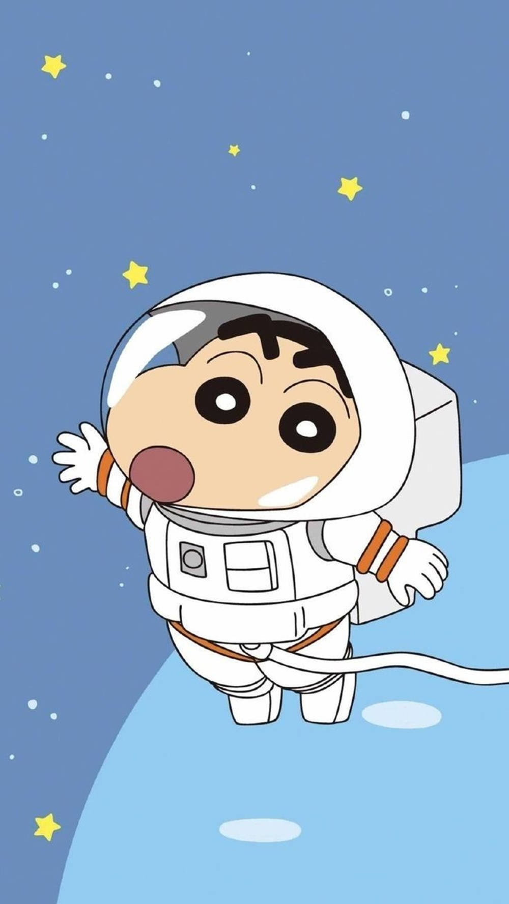 Space Astronaut Shin Chan Iphone Background