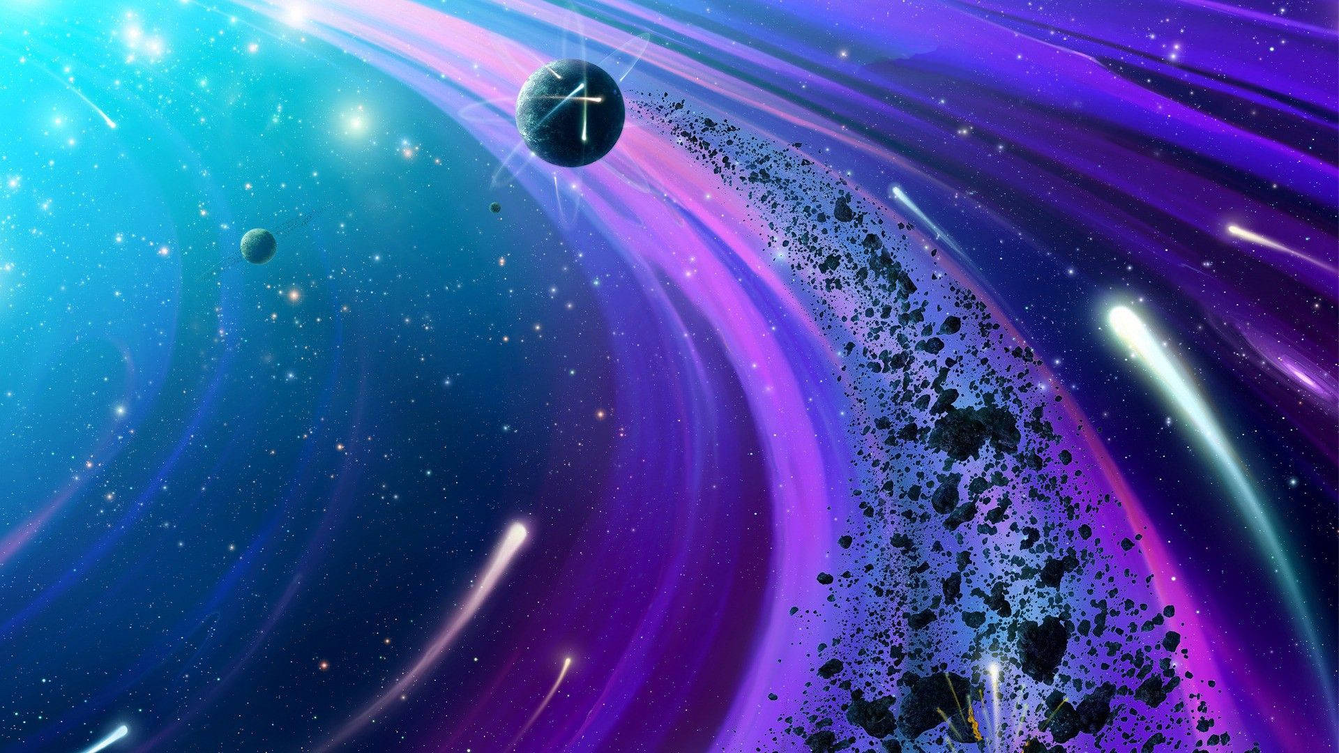 Space Colorful Revolution Background