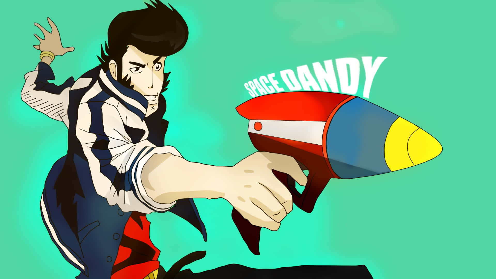 Space Dandy With Gun Background