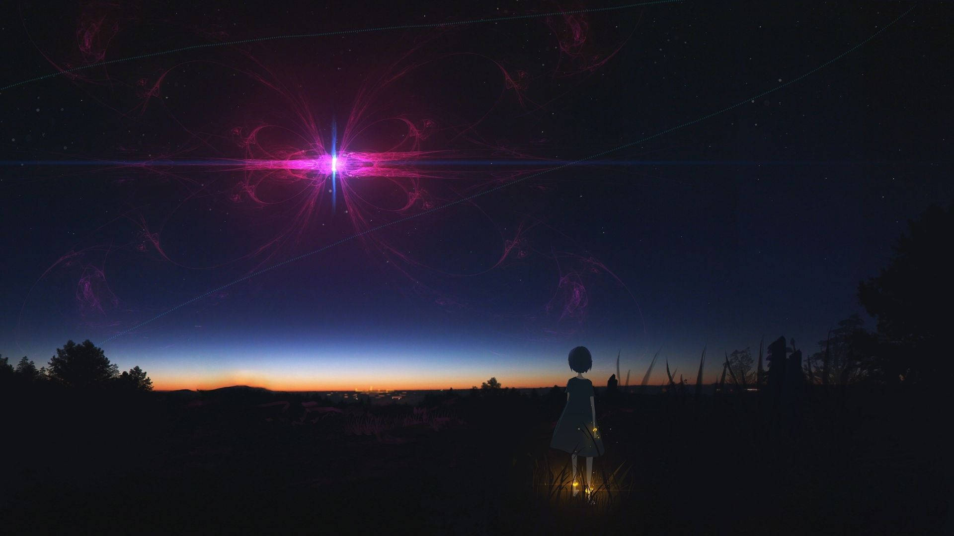 Space Event Anime Night Sky Background