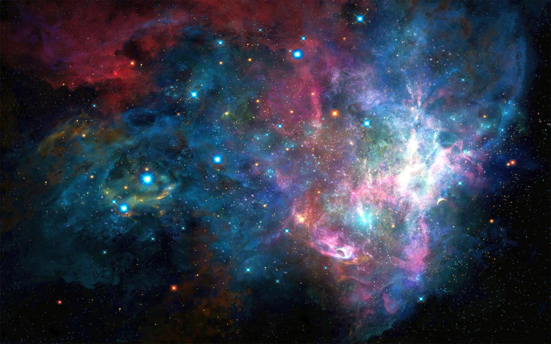 Space Galaxy Colorful Cosmology Background