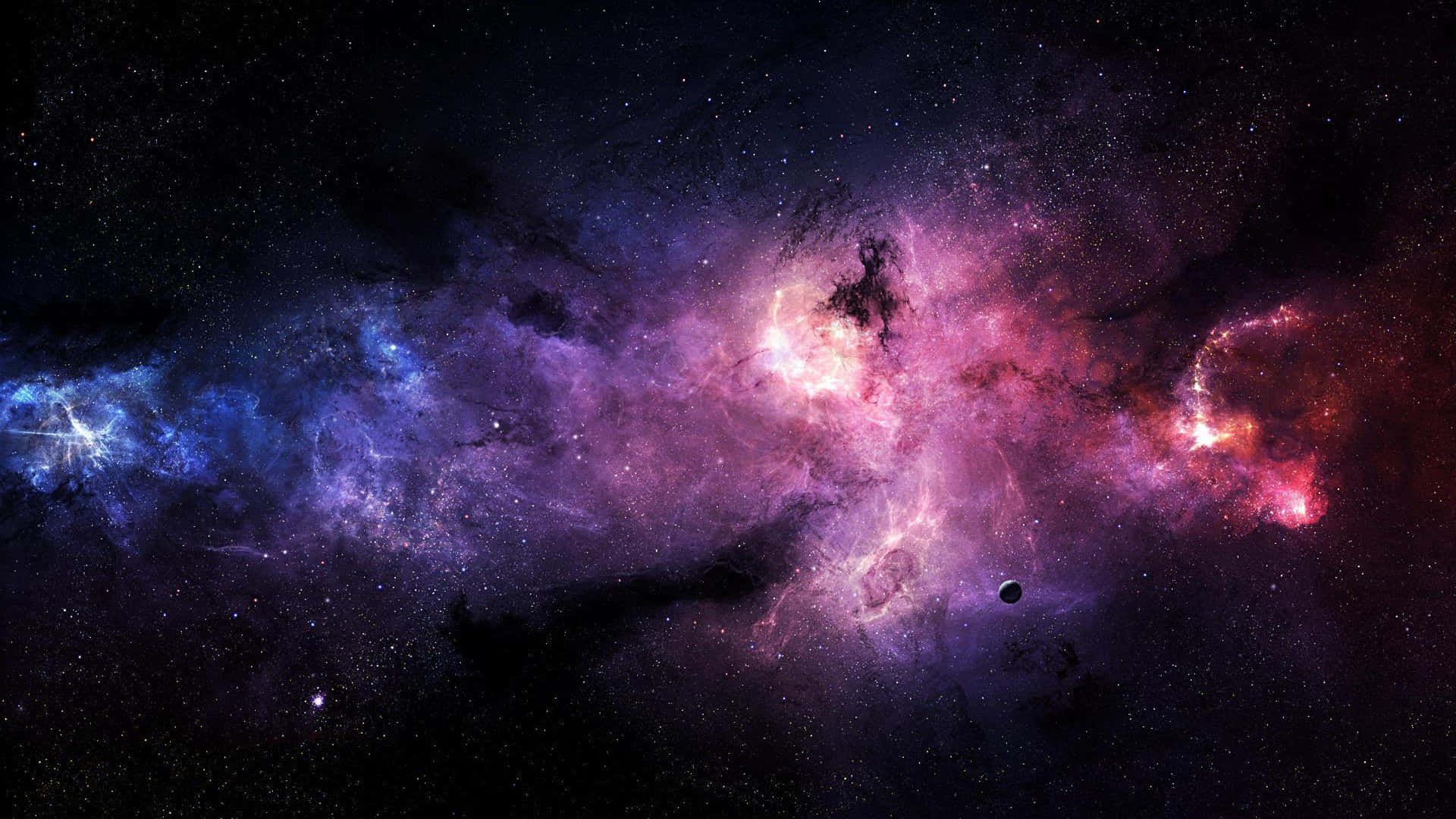Space Galaxy Pink Nebula Background