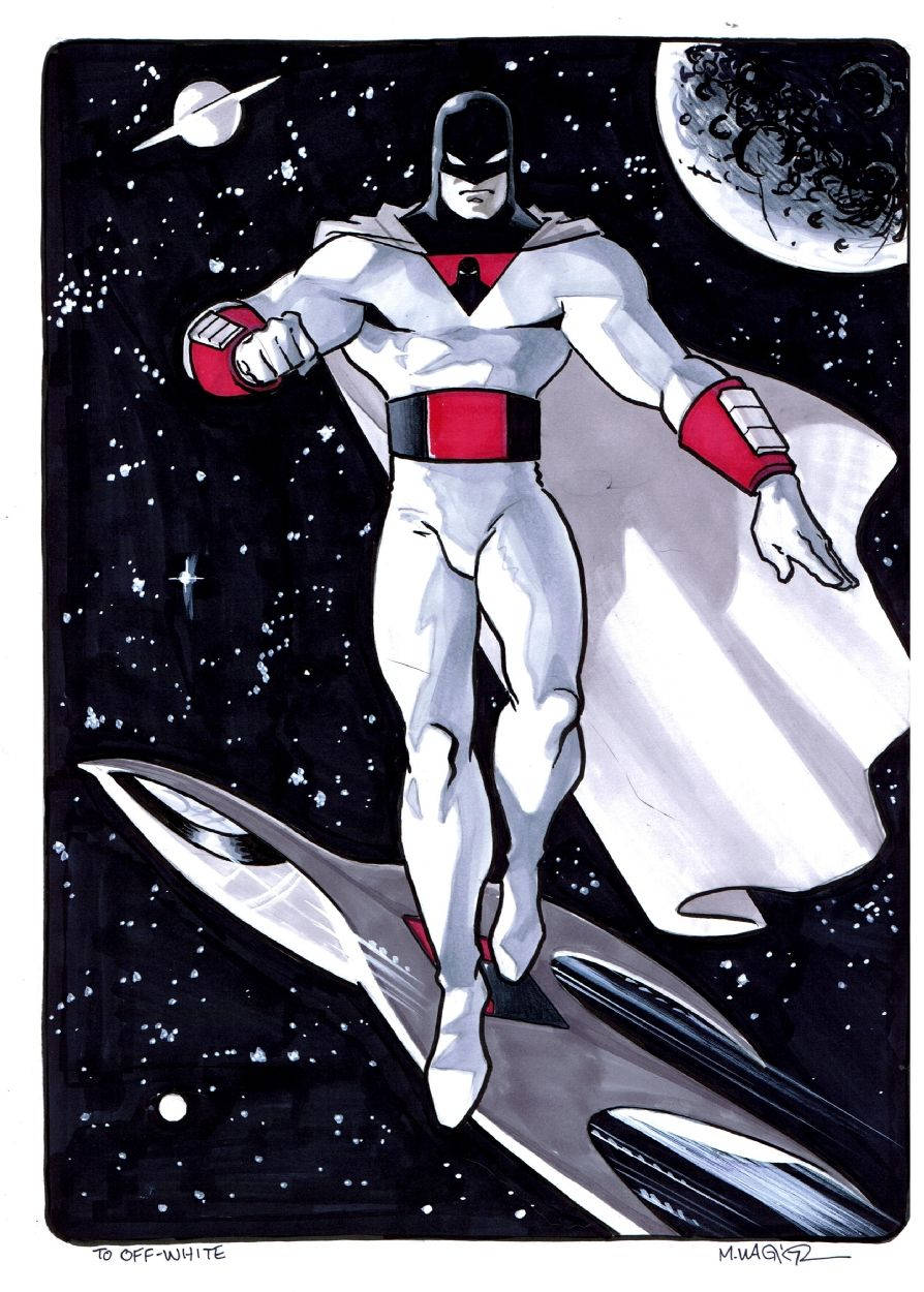 Space Ghost Off-white Art Background