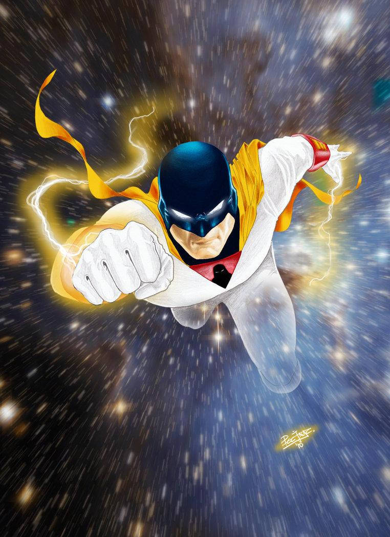 Space Ghost Superhero Background