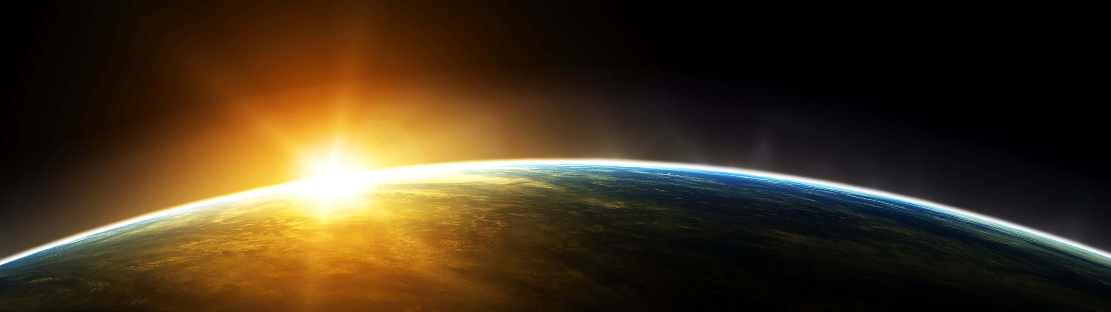 Space Hd 3840x1080 Earth Background