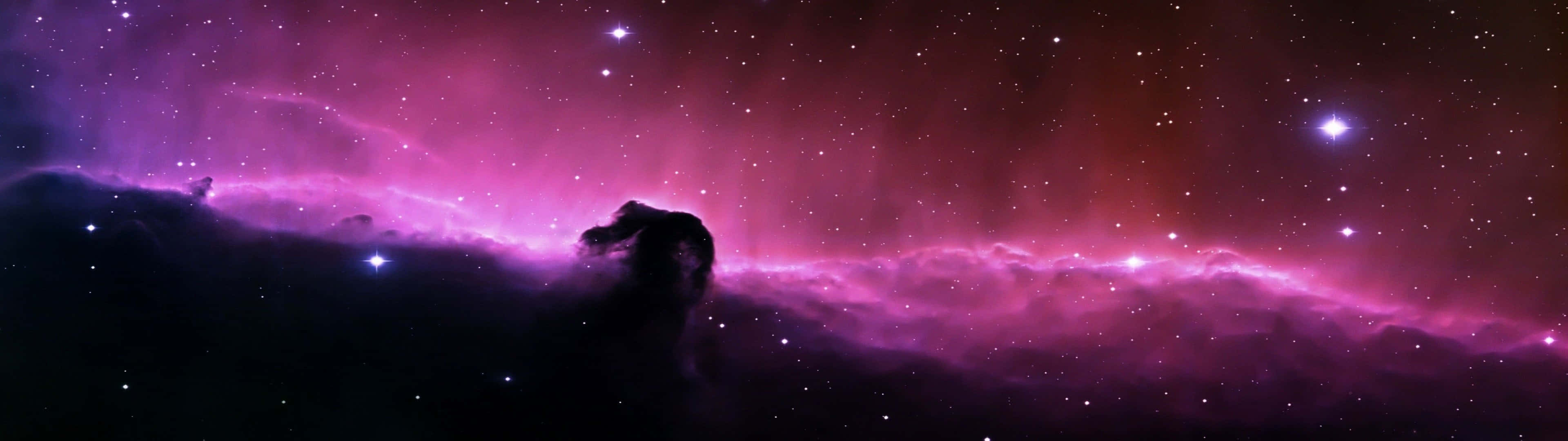 Space Hd 3840x1080 Pink Aesthetic