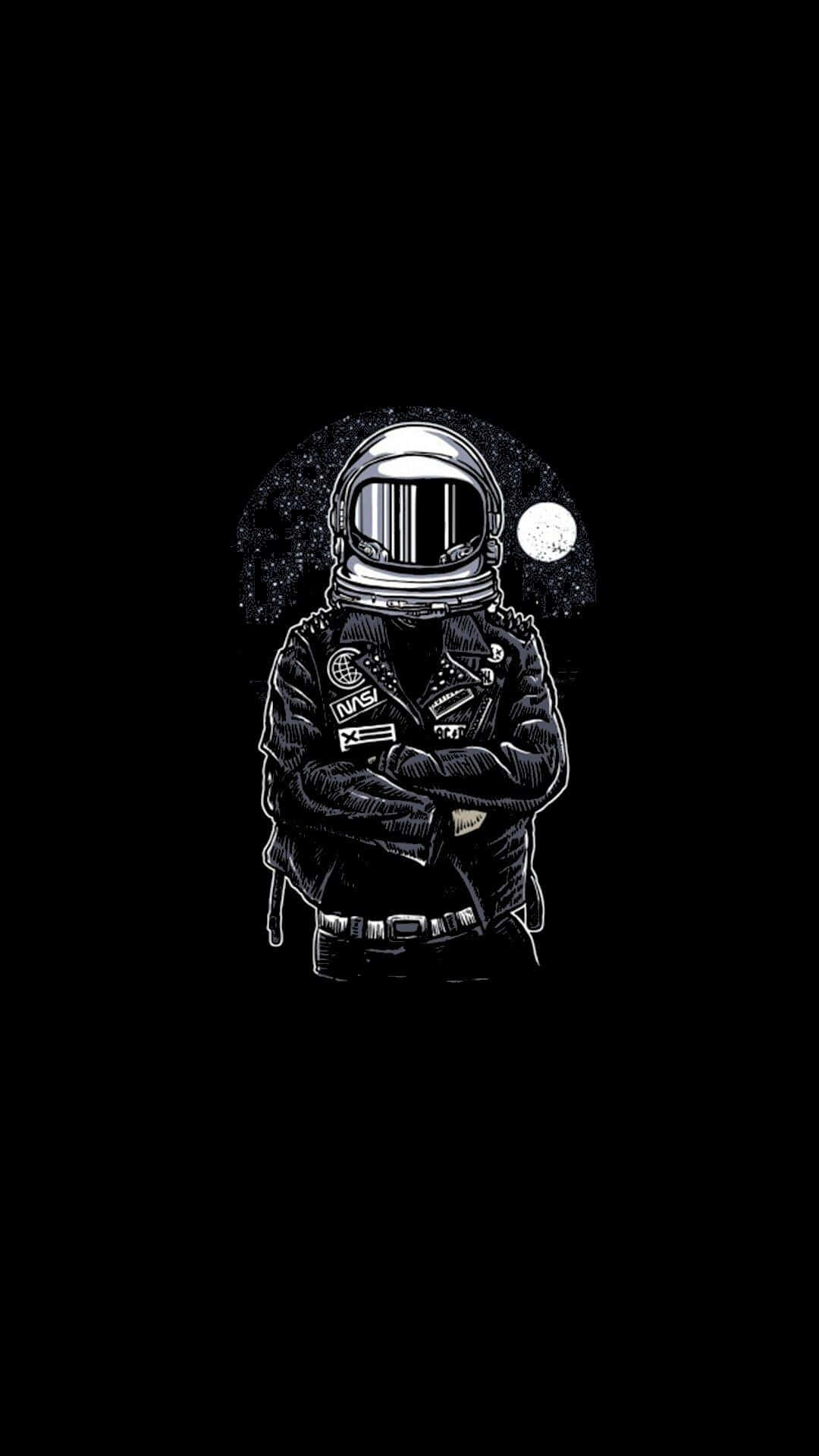Space Inspired Iphone - Embrace The Power Of Imagination Background