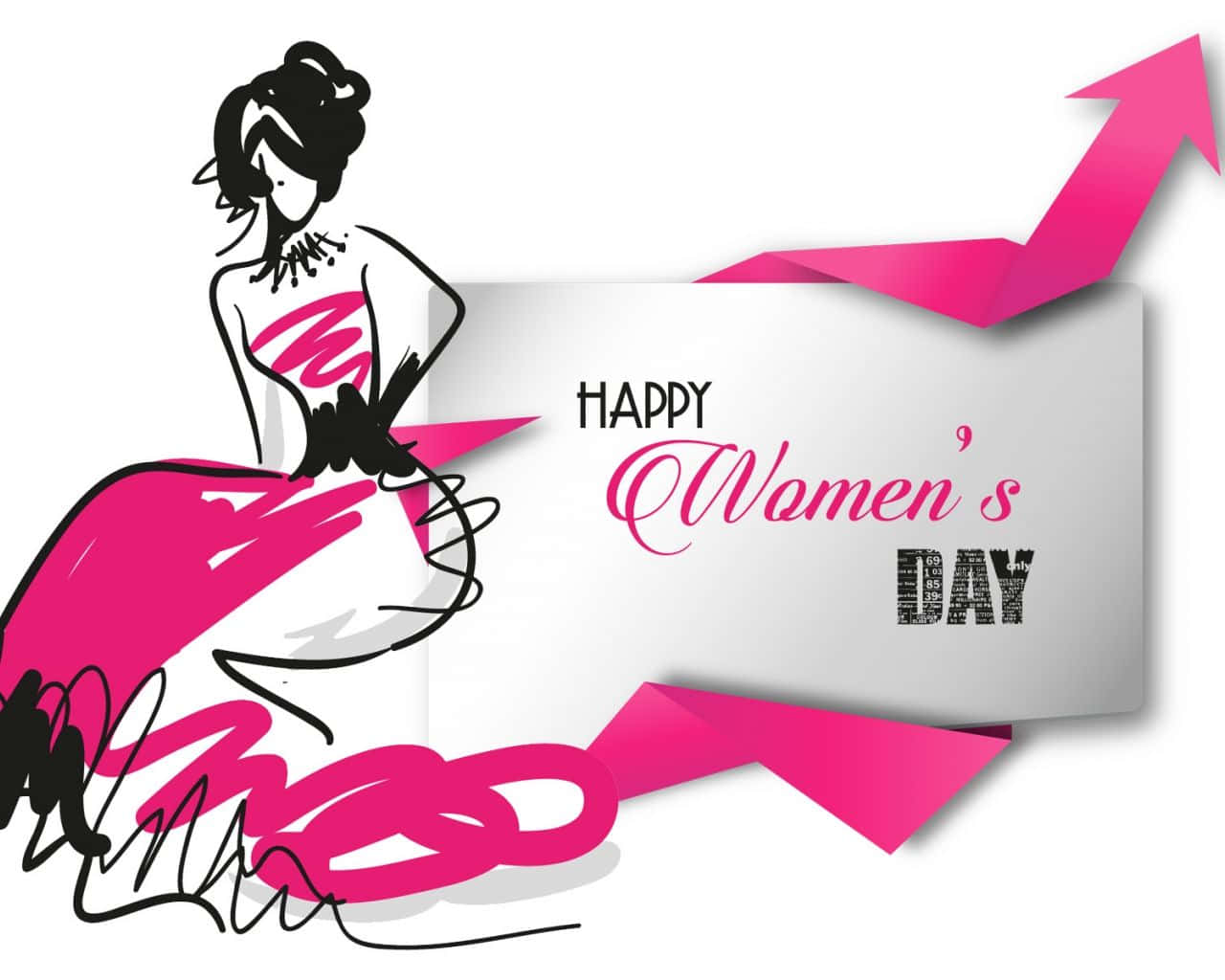 Space Interior Happy Womens Day Background