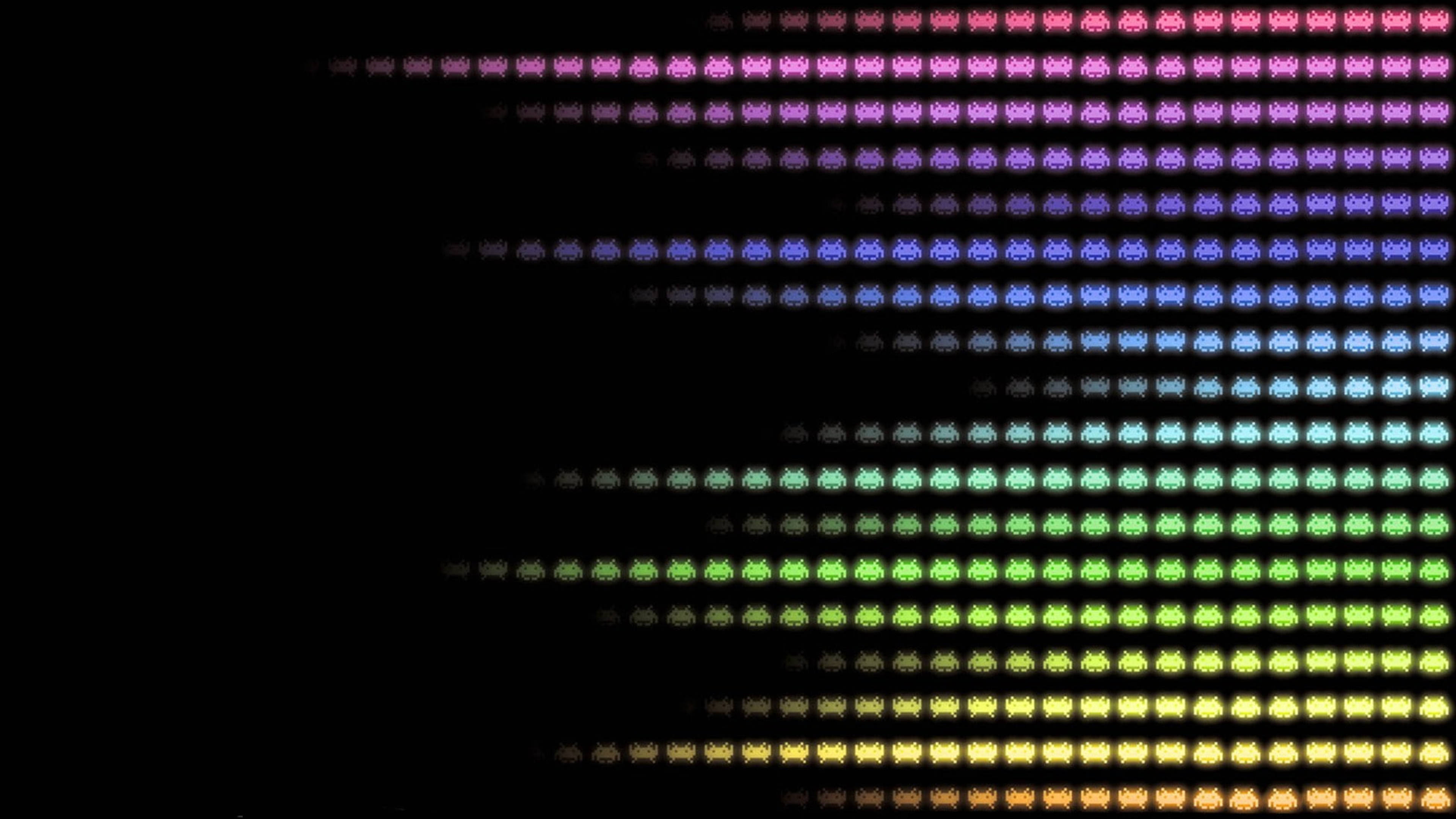 Space Invaders Led 4k Background