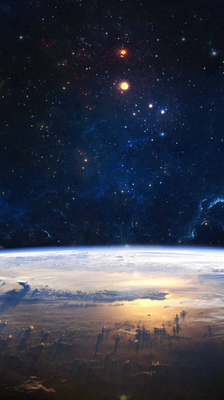 Space Iphone Earth's Atmosphere Background