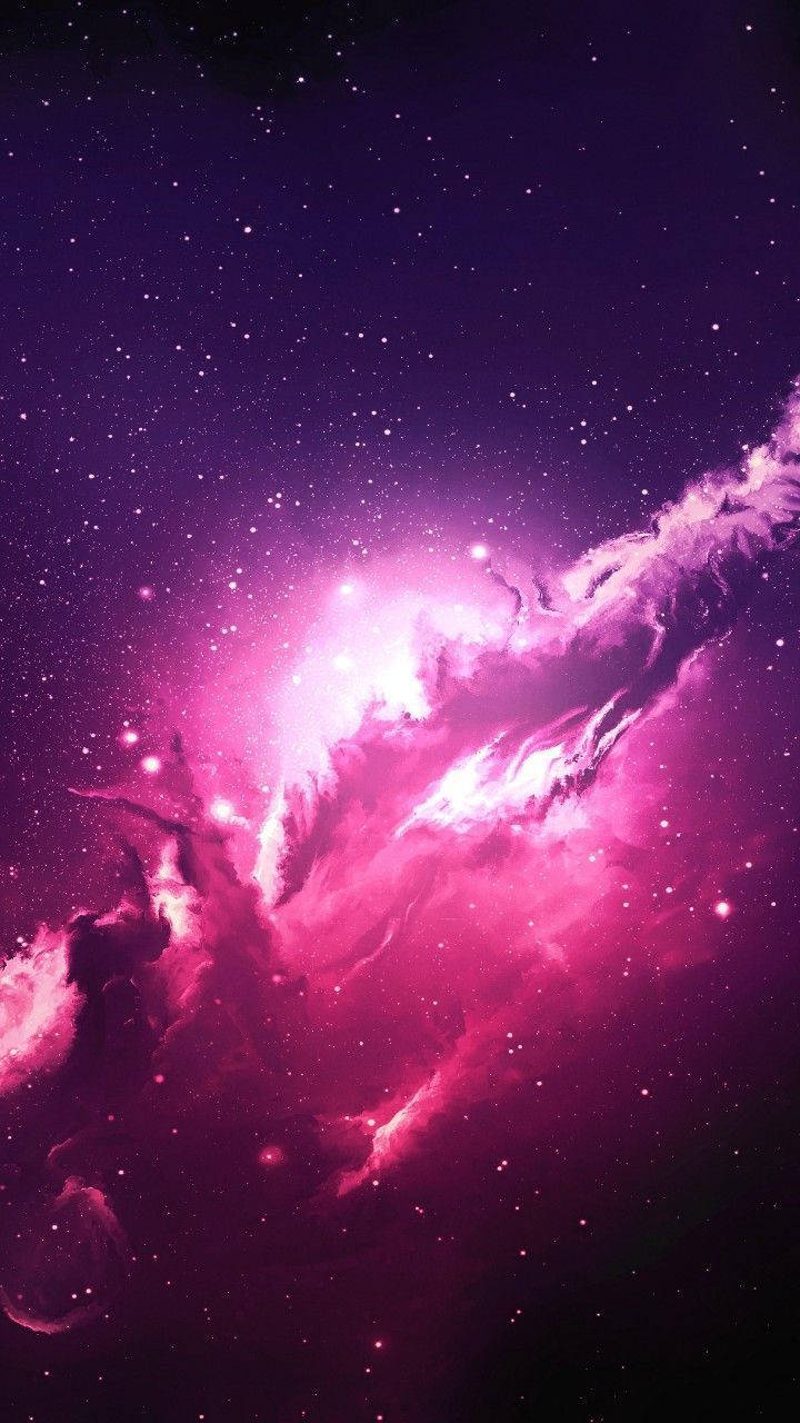 Space Iphone Purple Explosion Of Clouds