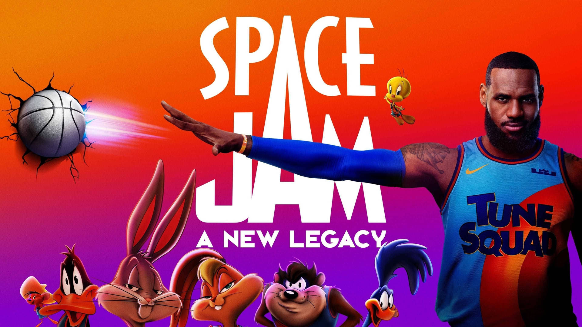 Space Jam Gradient Movie Poster Background