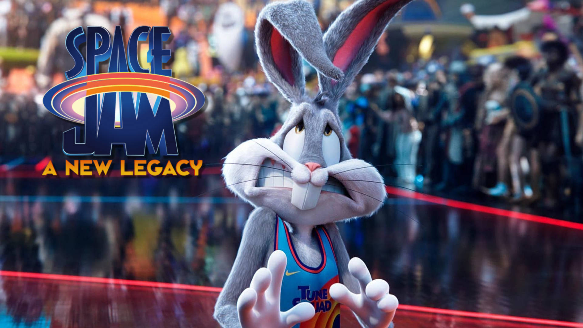 Space Jam Scared Bugs Bunny Background