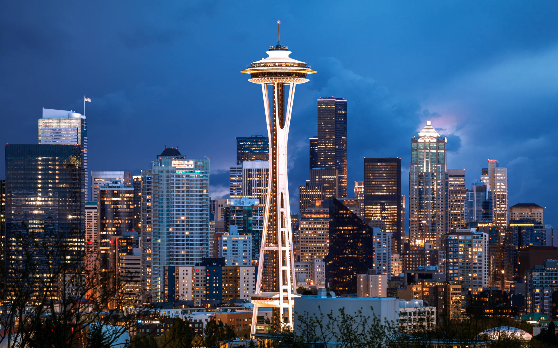 Space Needle In Seattle United States