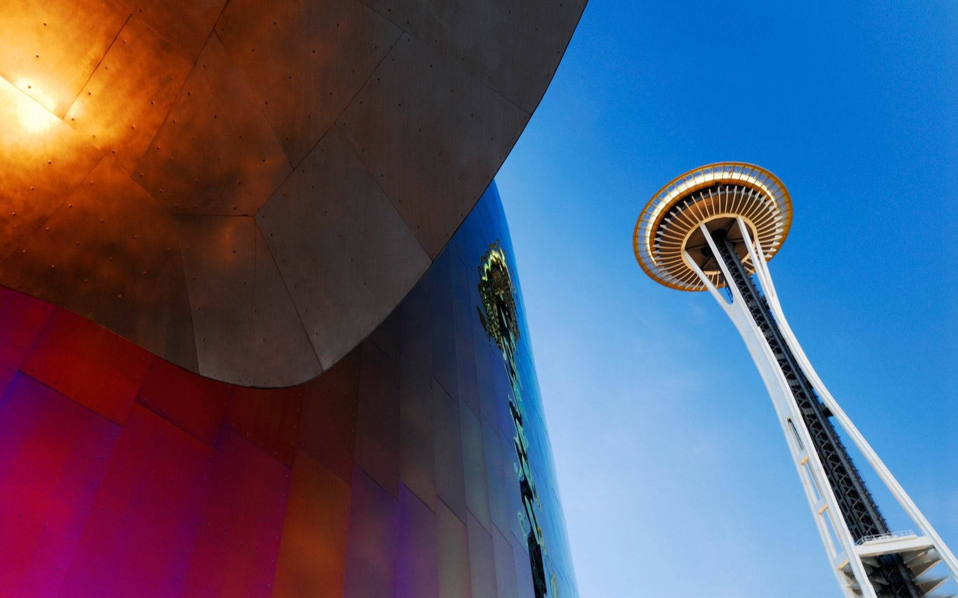 Space Needle Red Structure