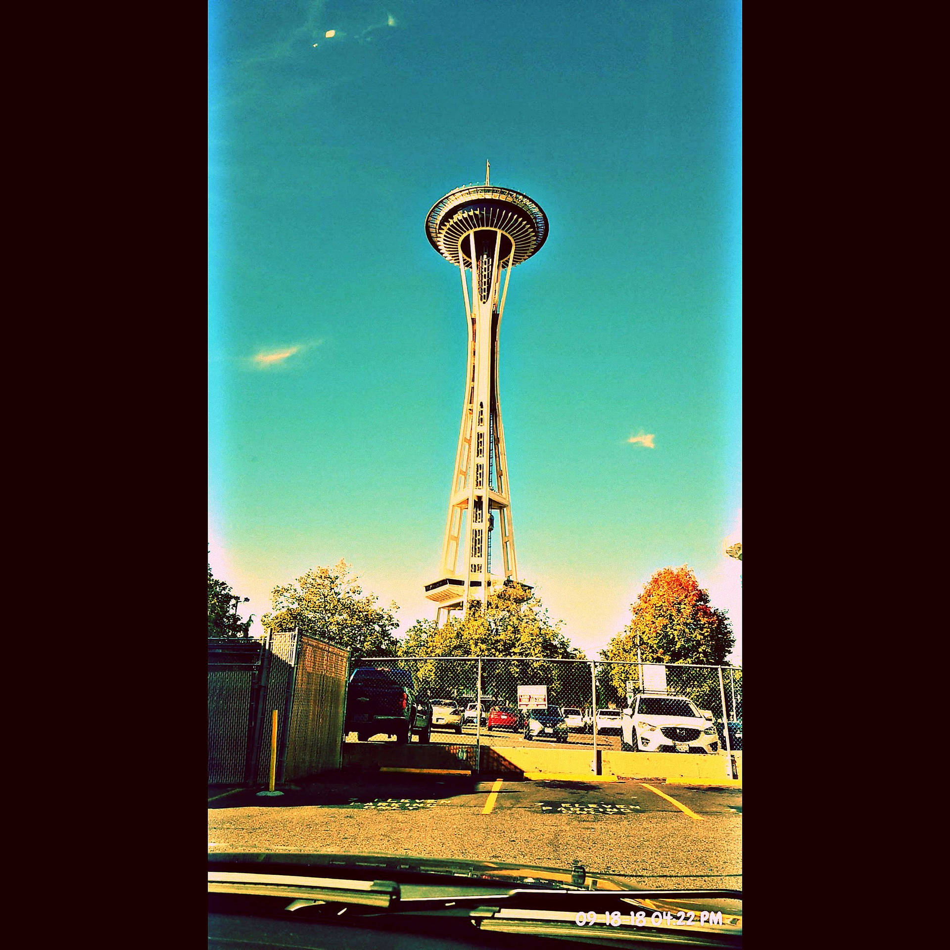 Space Needle Taken From Vehicle