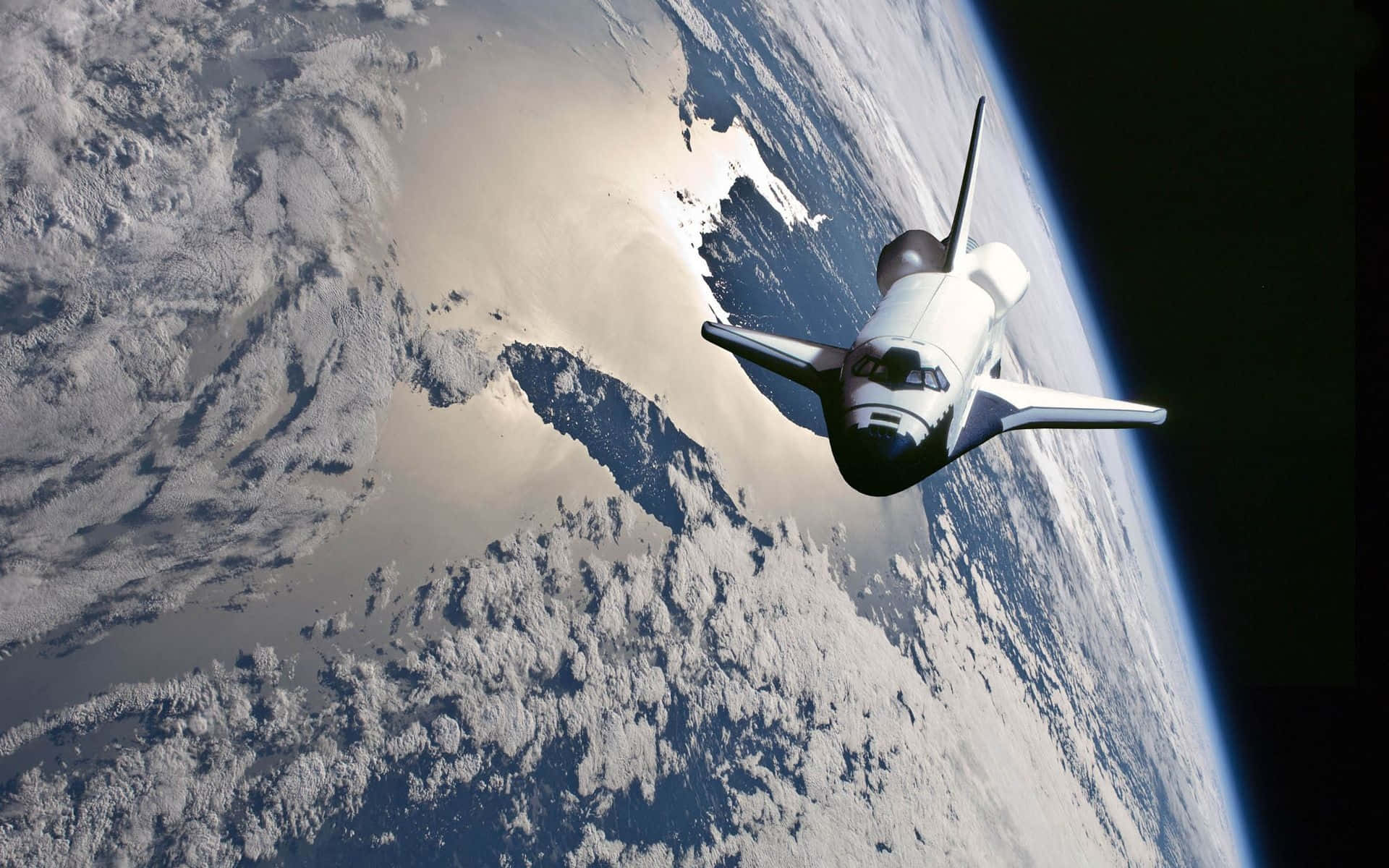 Space Shuttle Earth Atmosphere Background