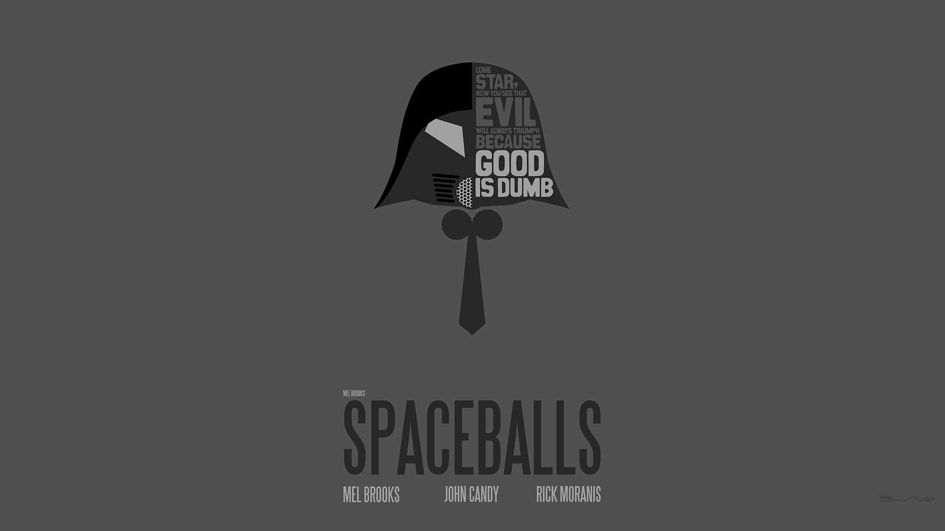 Spaceballs Dark Grey Desktop Background
