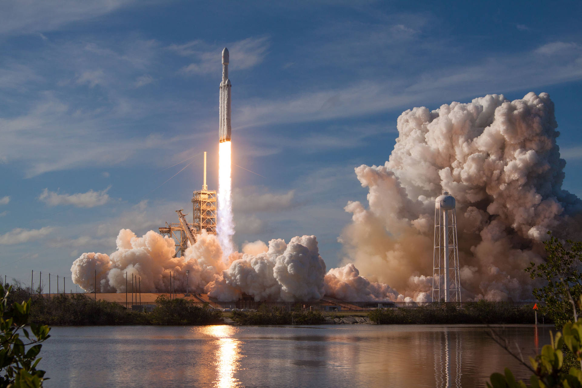 Spacex Falcon Heavy Starship Hd Background