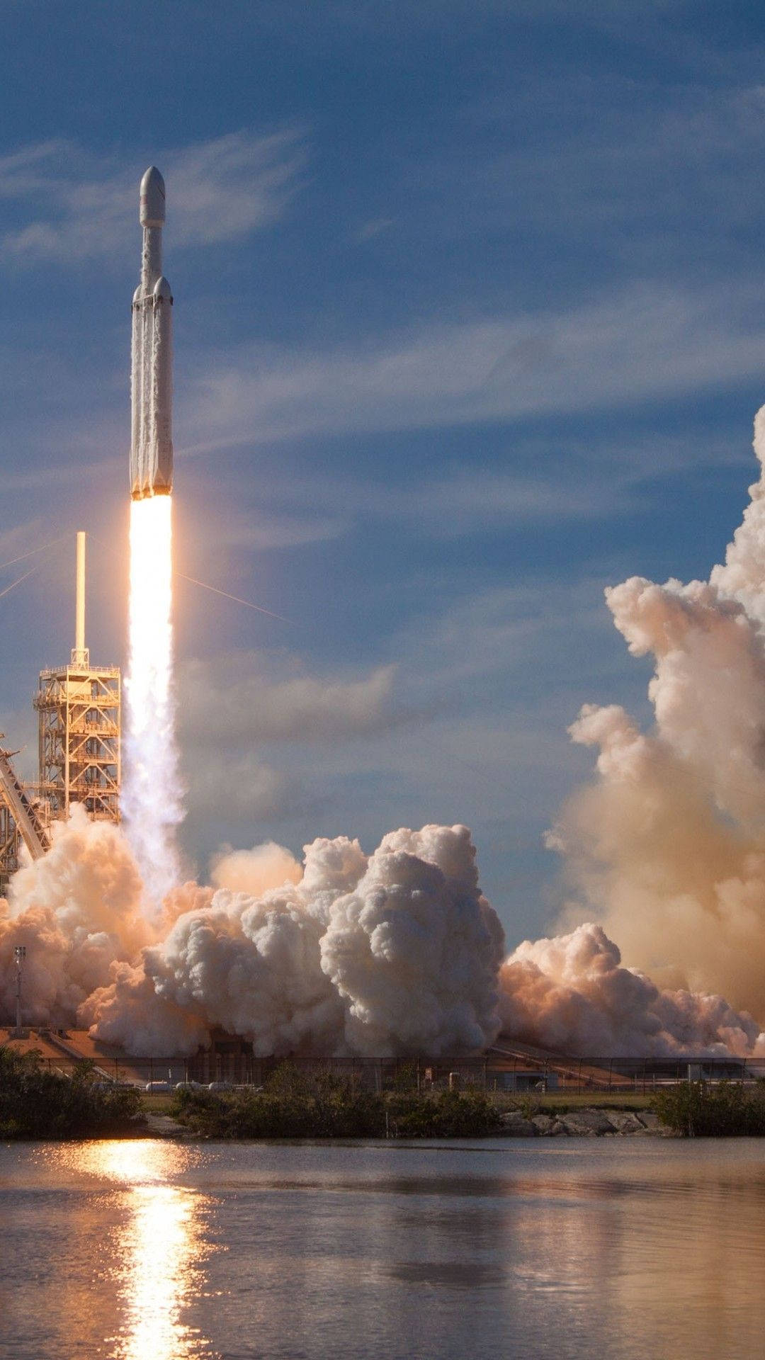 Spacex Falcon Heavy Take Off Background