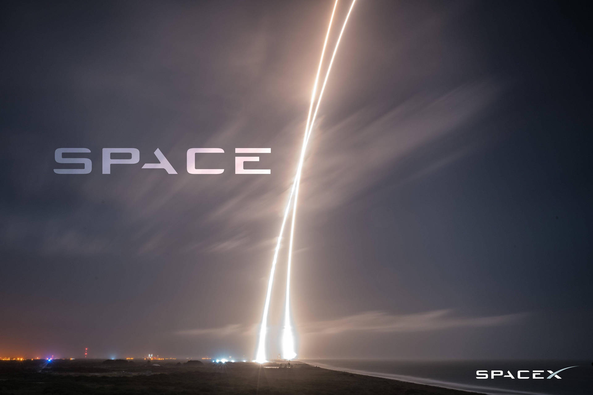 Spacex Long Exposure Background