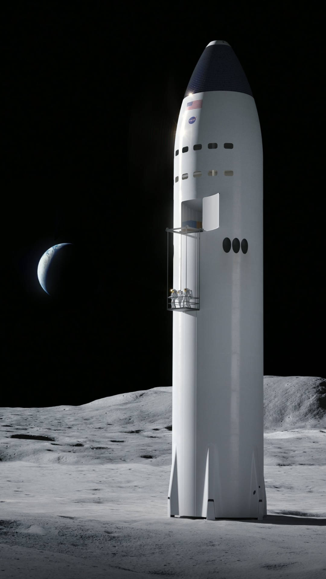 Spacex Lunar Starship Background