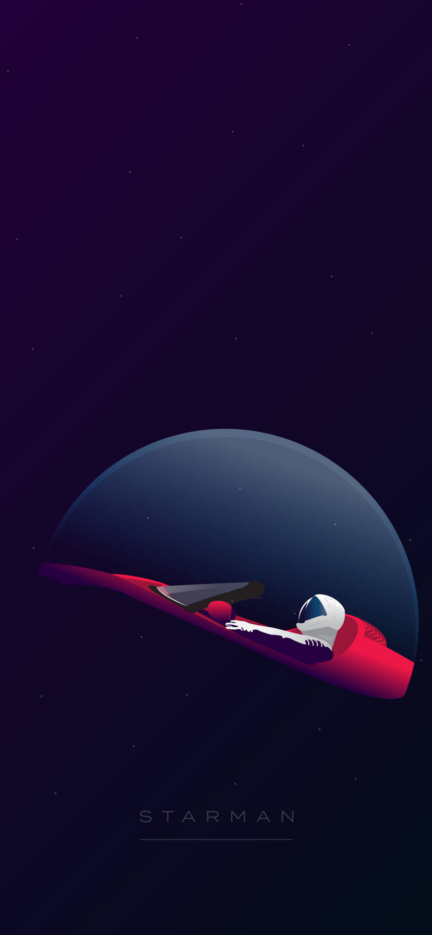 Spacex Starman Digital Art Background