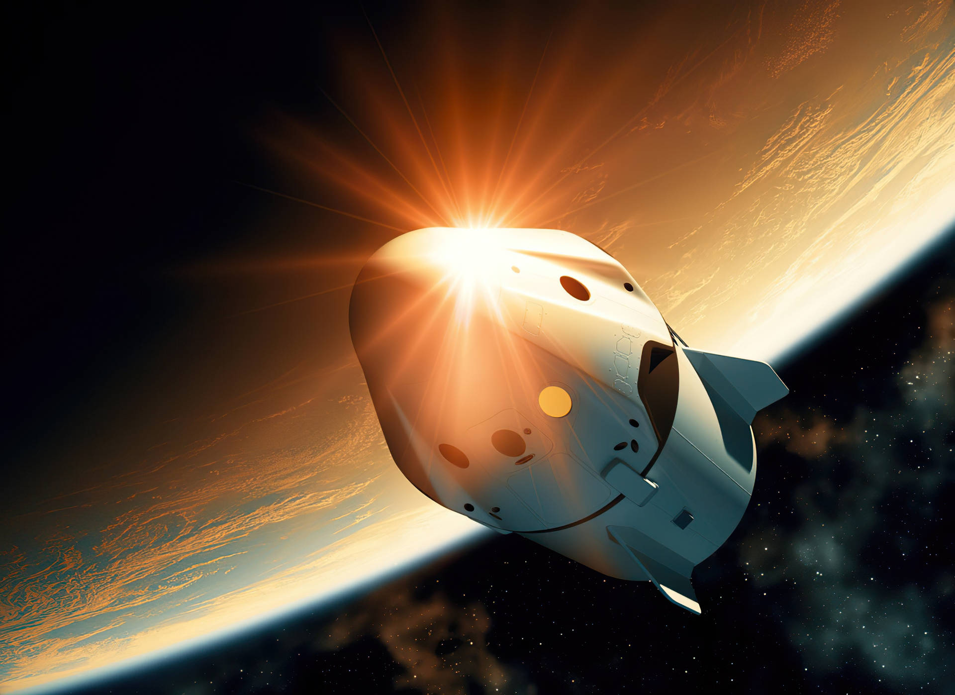 Spacex Starship Crew Dragon Background