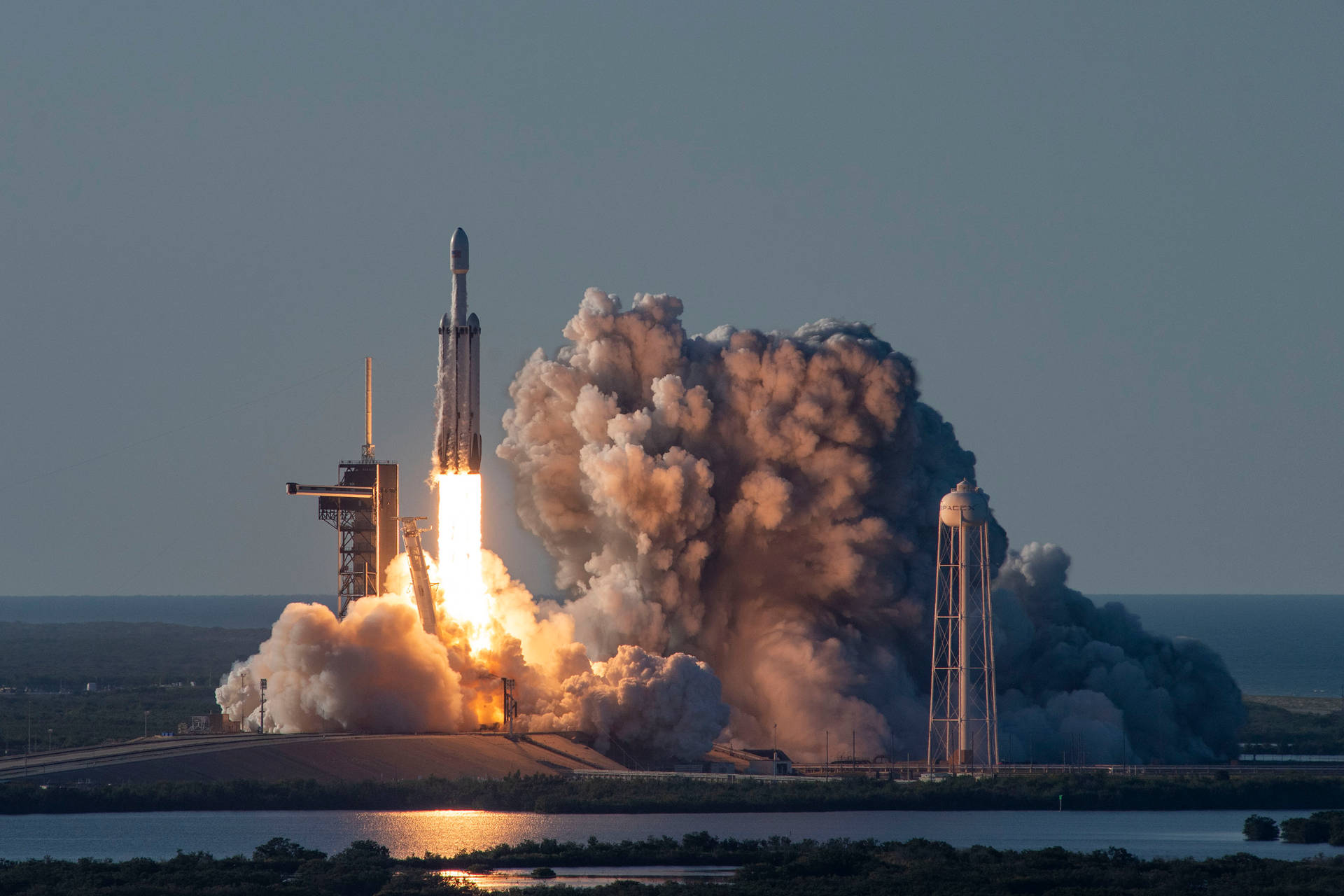 Spacex Starship Launches For First Test Journey Background