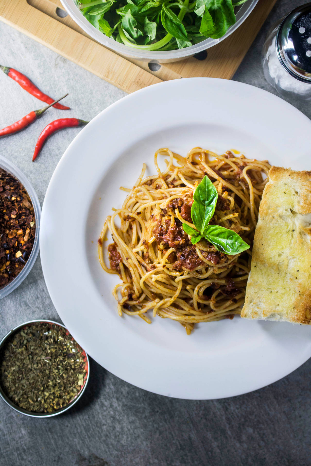 Spaghetti Pasta Dish Background