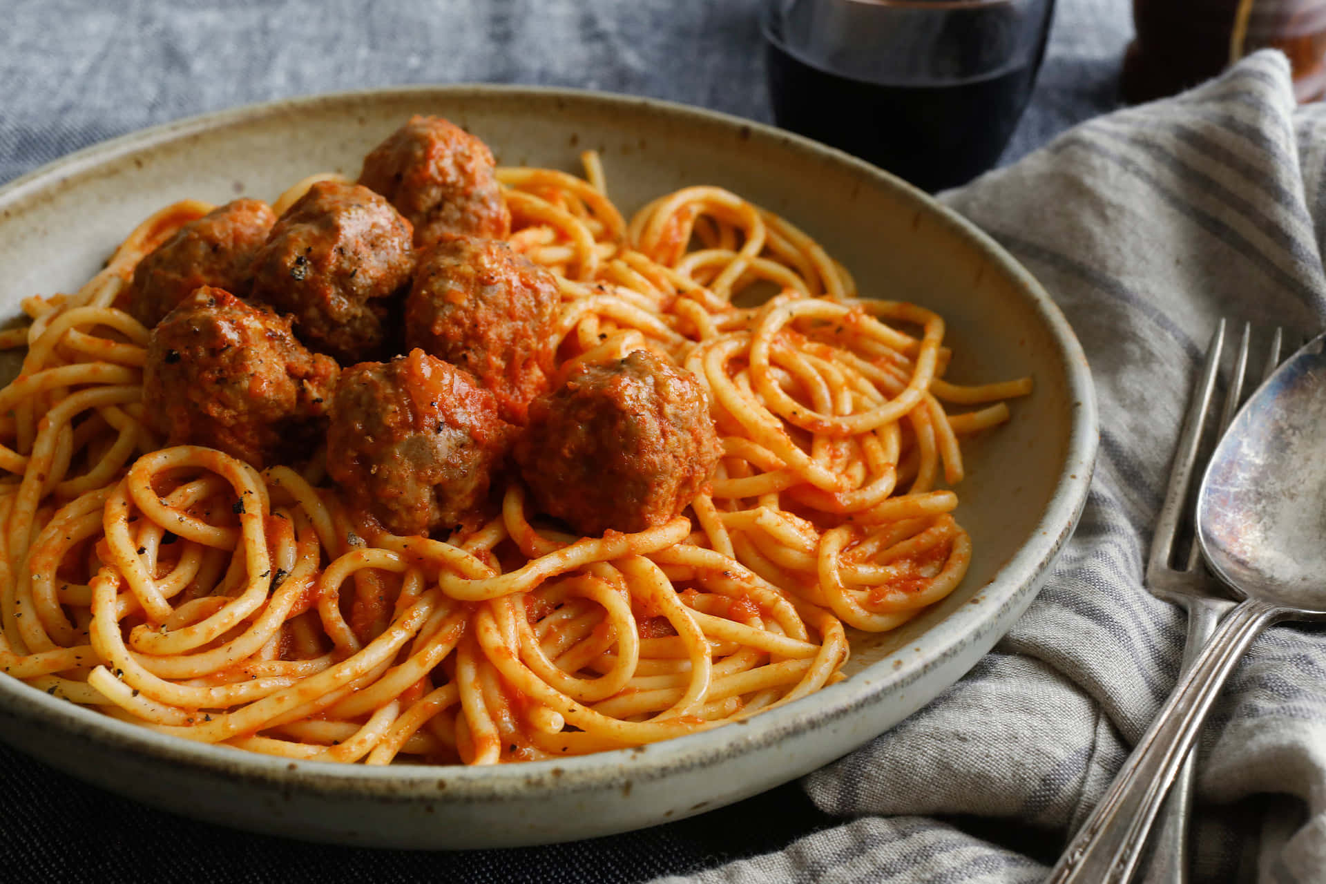 Spaghettiand Meatballs Dish