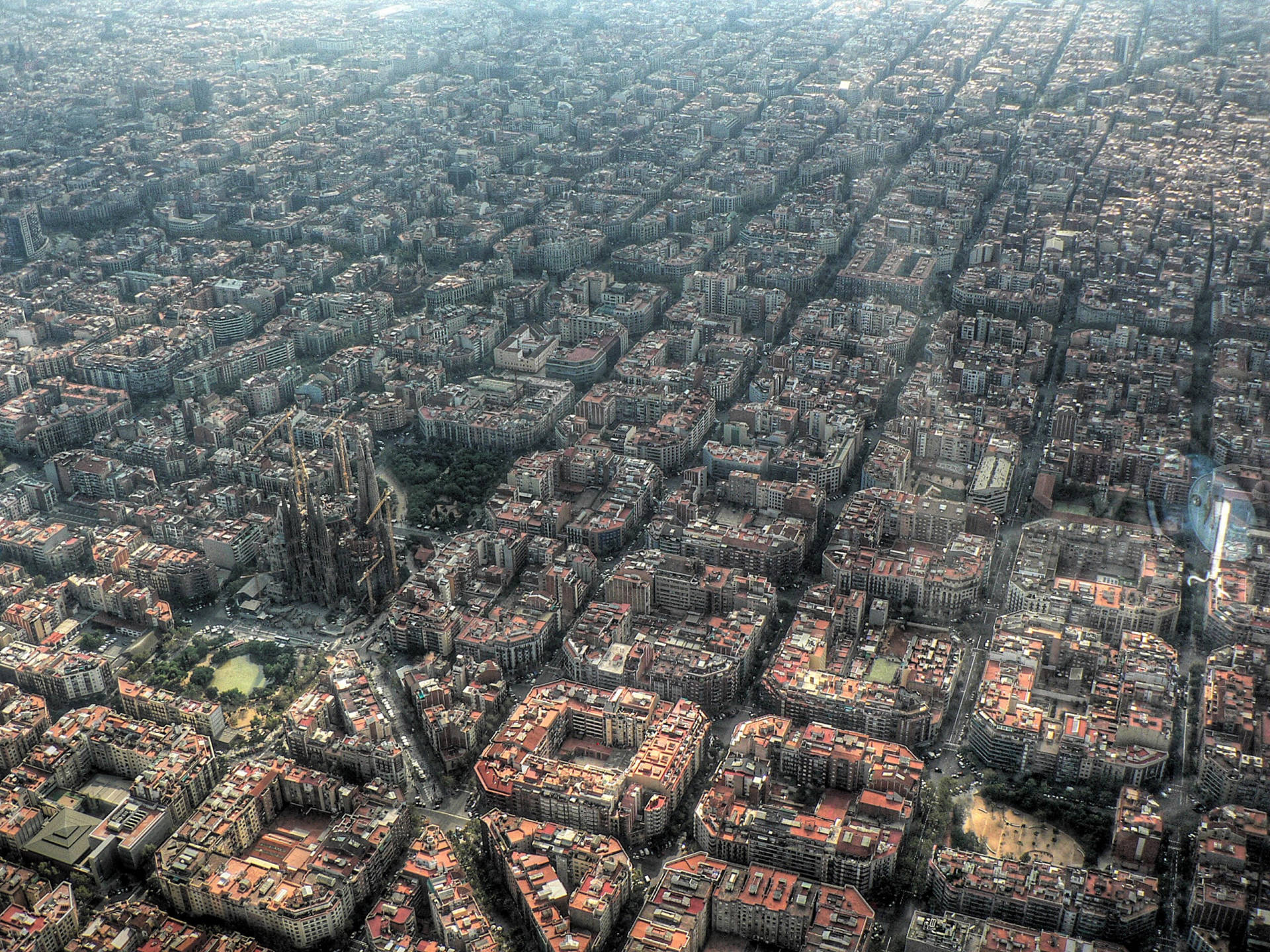 Spain Barcelona City Aerial
