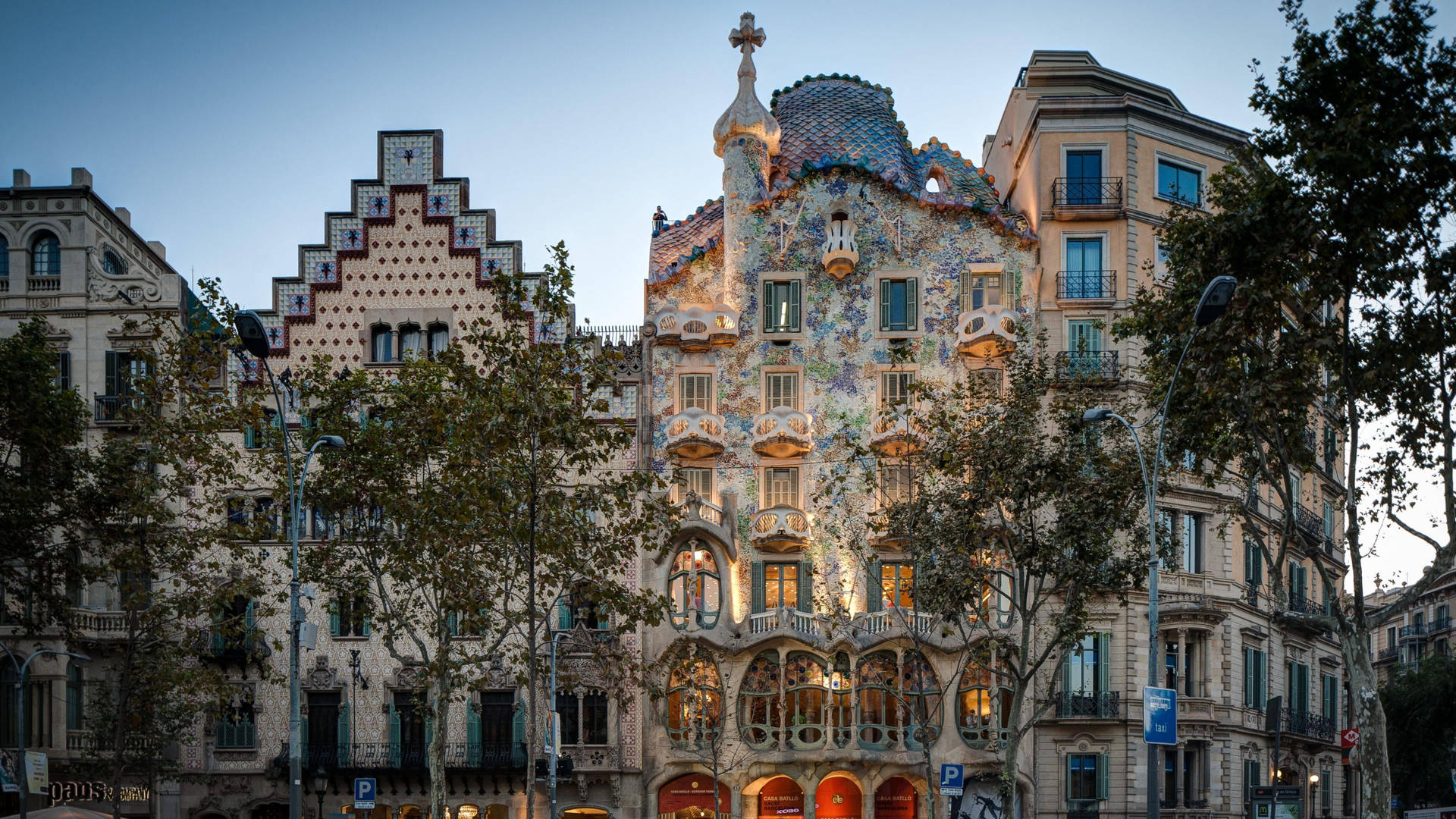 Spain Casa Batllo Gaudi Background
