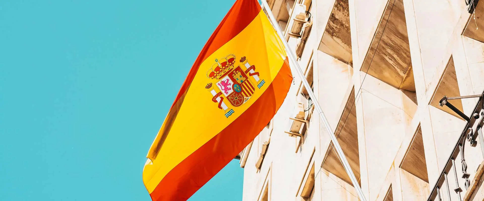 Spain Flag Balcony Background