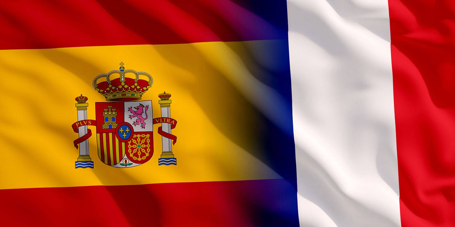 Spain Flag France Flag Background