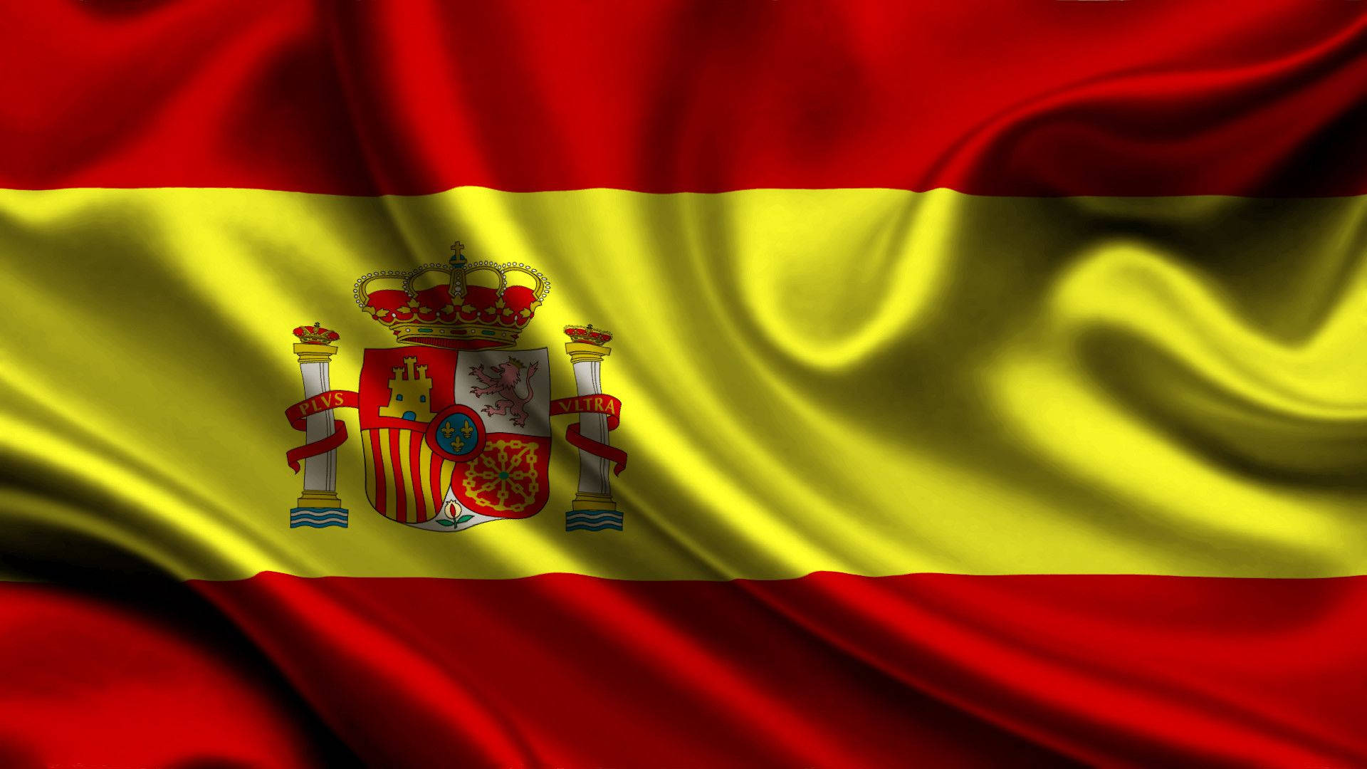 Spain Flag Silky Crease Background