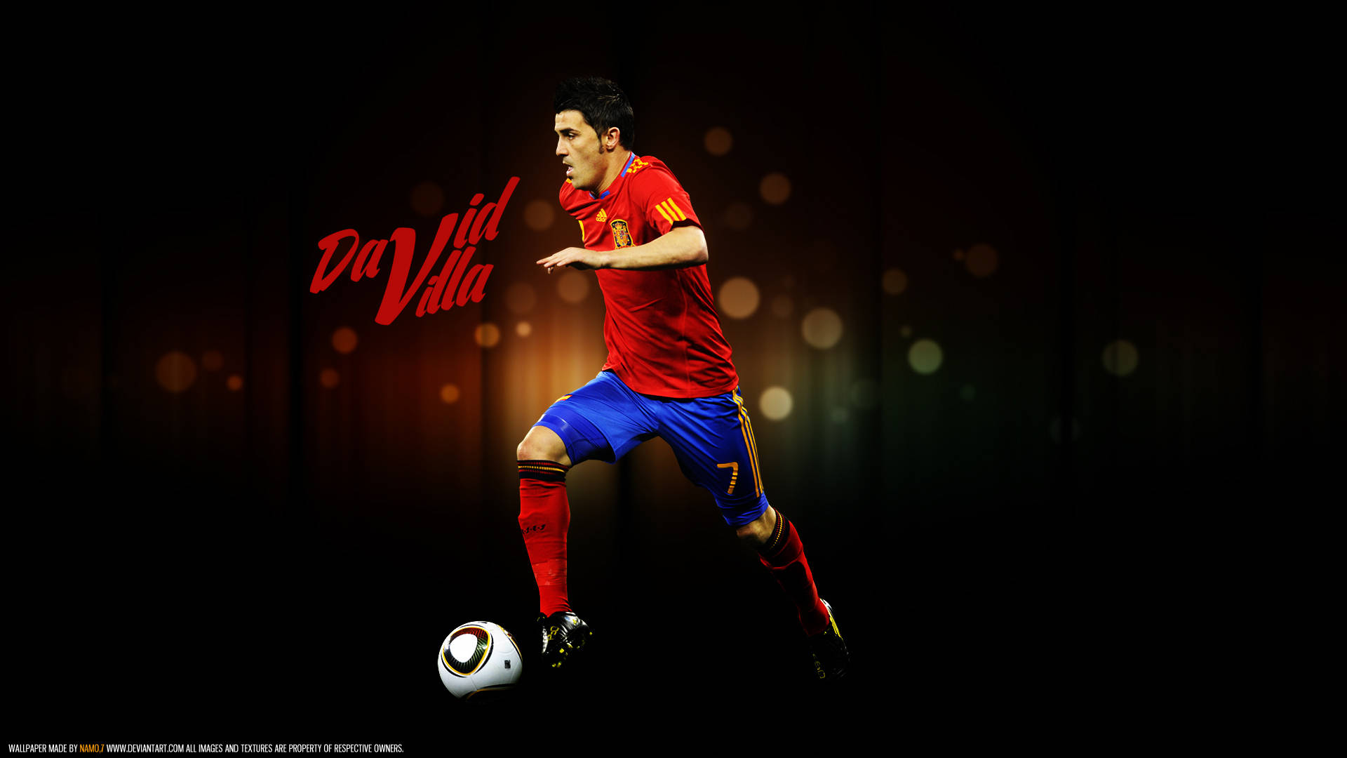 Spain National Football Team David Villa Digital Art