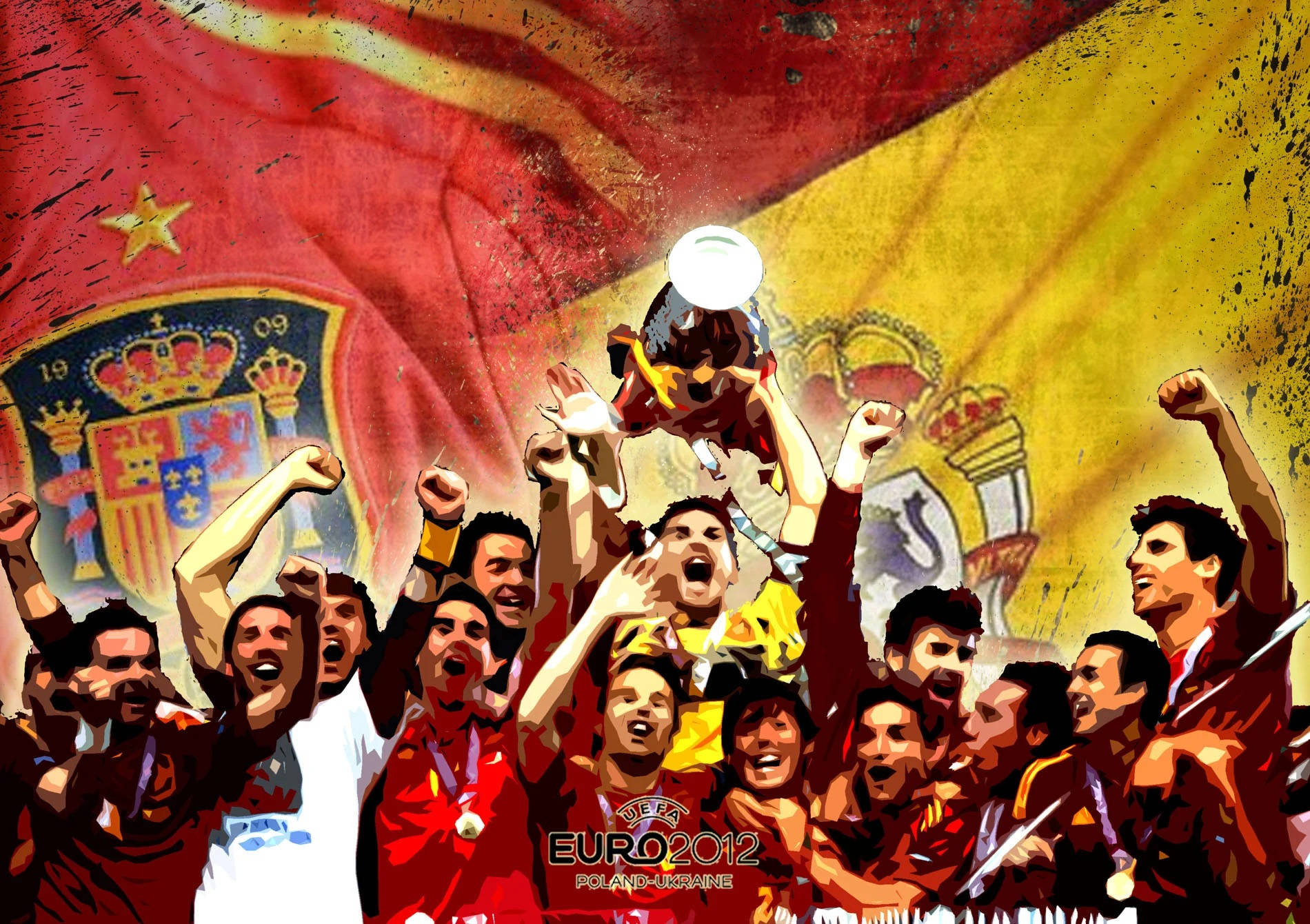 Spain National Football Team Vector Art Background