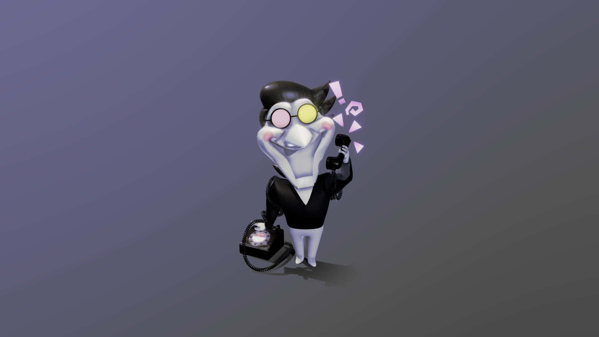 Spamton From Deltarune Striking A Pose On A Vibrant Background Background